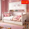儿童衣柜床一体女孩粉色公主床书架床小户型省空间多功能套房组合
