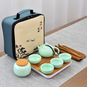 便携一壶四杯德化定窑茶具套装会销定 制陶瓷旅行茶具