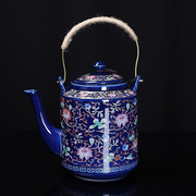 珐琅彩提梁壶茶具套装，复古大容茶道家用家用简约带过滤陶瓷茶水壶