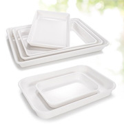 密胺塑料熟食托盘长方形白色食品展示盘卤菜卤味卤肉凉菜盘子商用