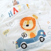 夏季2层薄款超柔竹纤维，婴儿盖毯软透气宝宝，包巾卡通印花儿童浴巾