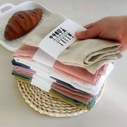 棉麻餐巾布家用(布家用)厨房餐巾素色，餐垫方形茶巾麻棉餐巾