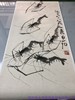 齐白石八十岁画作虾图贺寿装饰画国画宣纸，复制水墨画芯装裱挂轴