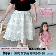 女童半身裙2024春装，韩版洋气宝宝蛋糕裙，儿童连衣裙宝宝裙子潮
