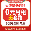 电信电话卡0元月租流量卡纯流量，上网卡无线限流量，儿童手表手机卡