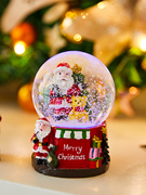 圣诞节装饰品小号创意圣诞树老人水晶球桌面摆件收银台场景布置