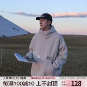 秋冬季加厚防风保暖连帽衫卫衣男女休闲情侣加绒外套潮牌学生衣服