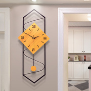 钟表挂钟客厅玄关创意约时钟时尚个性艺术装饰相框摇摆墙钟