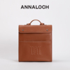 annaloch再生系列简约双肩包男女(包男女，)商务通勤时尚真皮大容量手提包