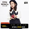 littlemoco童装秋冬装儿童女童，衔棉无袖背心连衣裙裙子学院风