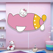 kt猫卡通主题卧室布置墙面涂鸦可擦写磁性装饰画板小女孩儿童房间
