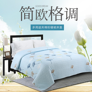 外贸处理夹棉床单床盖四季通用多功能，多尺寸水洗棉绗缝被沙发地垫