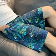 夏季男士薄沙滩裤短裤，宽松加大裤衩人造棉，休闲裤睡裤绵绸家居裤子