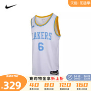 nike耐克2023年男子洛杉矶湖人队NBA篮球球衣背心DO9448-101