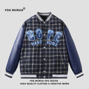 FOG MURUA潮牌棒球服夹克男秋冬上衣情侣装日系cityboy刺绣外套女