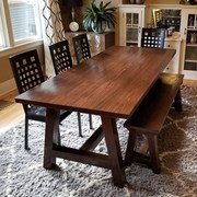 全实木餐桌椅组合吃饭桌客厅长桌现代长方形中式简约家用原木桌子