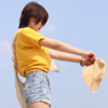 270g姜黄色短袖T恤宽松显瘦纯棉纯色白色外穿休闲T恤衫夏