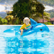 。INTEX水上动物游泳圈蓝鲸成人儿童充气坐骑游泳气垫玩具拍照道
