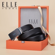 elle homme品牌男士真皮皮带2023裤腰带百搭腰带男裤带男