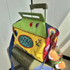 蟹黄堡旅行收纳包大容量手提斜挎包可套行李箱，拉杆卡通衣物收纳袋