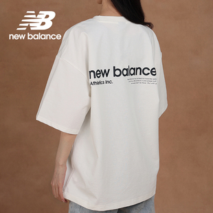 New Balance NB奥莱男士短袖t恤女夏季潮牌情侣宽松白凉感质感t恤