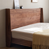 拾影木筑 北欧黑胡桃木悬浮床 小户型1.5米实木床主卧1.8米双人床
