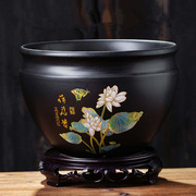 君子兰蝴蝶兰兰花专用花盆陶瓷，盆景创意中国风，家用绿植落地特大号