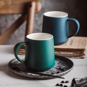 陶瓷马克杯咖啡杯家用情侣带盖水杯女办公室茶杯大容量可定制杯子