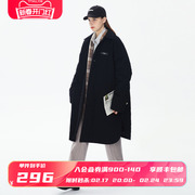 psobrand日系工装外套，男冬季中长款棉服2021大衣夹，棉风衣潮