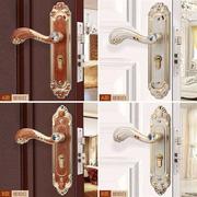 欧式房门锁室内卧室家用机械门锁把手实木锁具三件套通用型执手