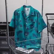 汤米同款衬衫男夏季罪恶都市美式西海岸polo衫gta夏威夷花衬衣t恤