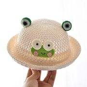 婴儿礼帽儿童帽子夏天沙滩帽可爱圆顶草帽男童女童宝宝遮阳帽