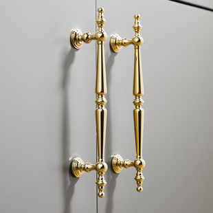 法式黄铜拉手抽屉衣柜门柜子门把手橱柜金色欧式现代简约全铜极简