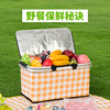 可折叠野餐篮保温冷藏包大容量加厚手提便当盒，露营冰袋户外保鲜箱