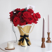 七夕情人节玫瑰花束鲜花，永生花艺术，插花瓶创意摆件快速插花盒