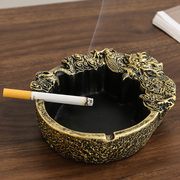 腾龙驾雾烟灰缸烟盅办公室茶道，桌面摆件创意，复古烟缸酒店家用装饰