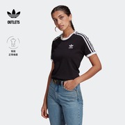 adidasoutlets阿迪达斯三叶草女经典舒适运动上衣圆领短袖T恤