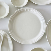 白屿松露白浮雕餐具，家用陶瓷餐具，套装菜盘简约风盘子水果盘