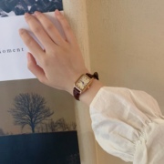 韩系小众设计轻奢复古方形女士手表ins风简约气质皮带精致罗马表
