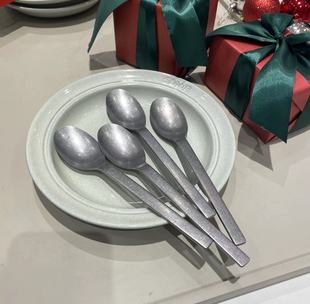 德国双立人复古玫瑰金复古银不锈钢餐勺咖啡勺甜品勺家用套装餐具