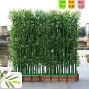 仿真竹子装饰假竹子隔断屏风加密塑料竹子室内仿真绿植物盆栽装饰