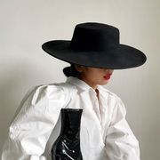 白色网红礼帽女士春秋英伦，复古绅士毡帽洋气，2023黑色爵士帽子