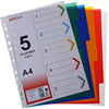 远生文具pp彩色分页纸，a4塑料隔页纸文件，分类纸整理档案配套指示标