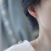 纯银养耳洞耳钉女2023洋气，夏季气质简约耳环，小众设计高级耳饰