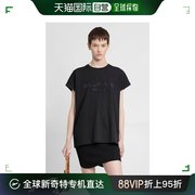 香港直邮Balmain巴尔曼女士短袖T恤黑色字母logo简约宽松休闲