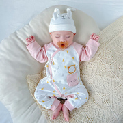 出生婴儿服装三个月的小月龄宝宝，衣服0一6月和尚服初生无骨连体衣