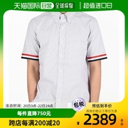 韩国直邮thombrowne衬衫，男女款白色翻领纽扣，短袖透气宽松简约