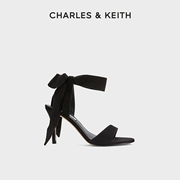 CHARLES&KEITH春夏女鞋CK1-60360965优雅蝴蝶结绑带露趾高跟鞋