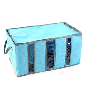 竹炭可视衣物整理袋65l除味视窗收纳箱，多彩棉被整理袋