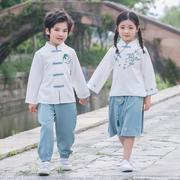 校服2023秋季古风国学唐装幼儿园小学生园服表演服潮